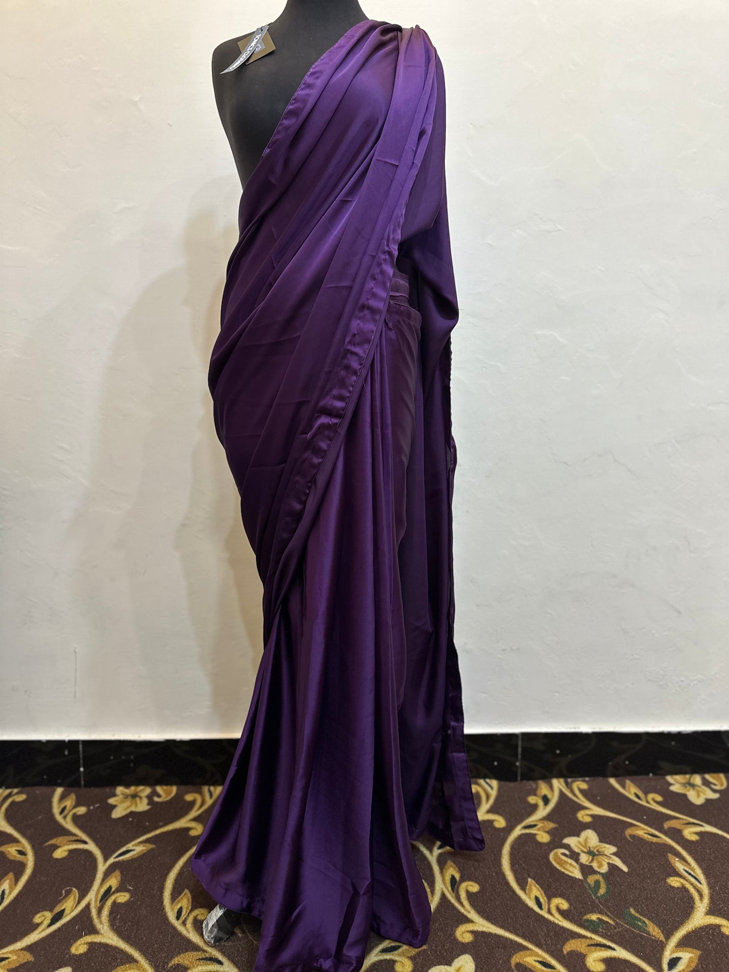 Shamoz silk saree | embroidered chiffon blouse | stitched
