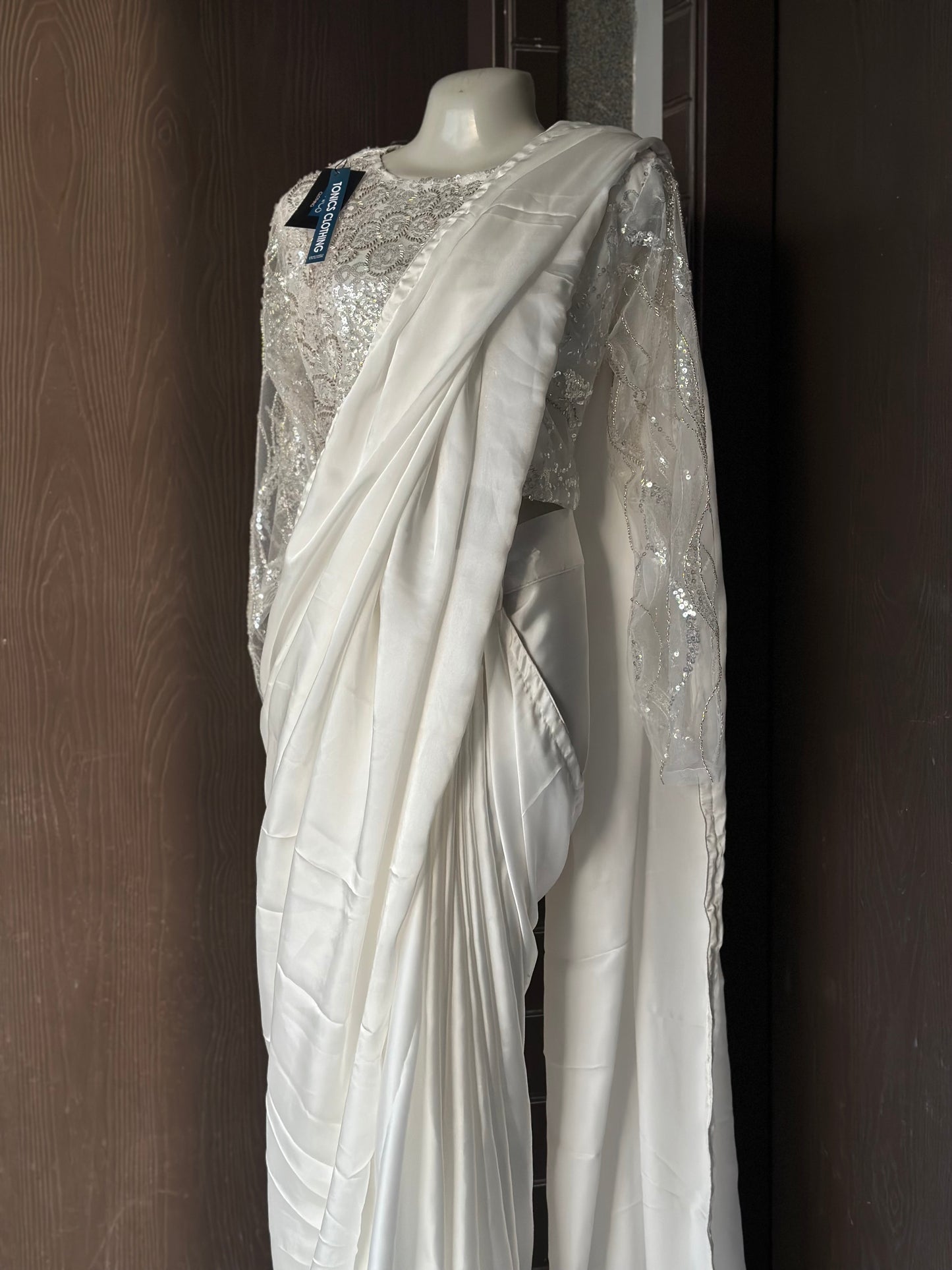 Shamoz silk saree | cut moti net blouse