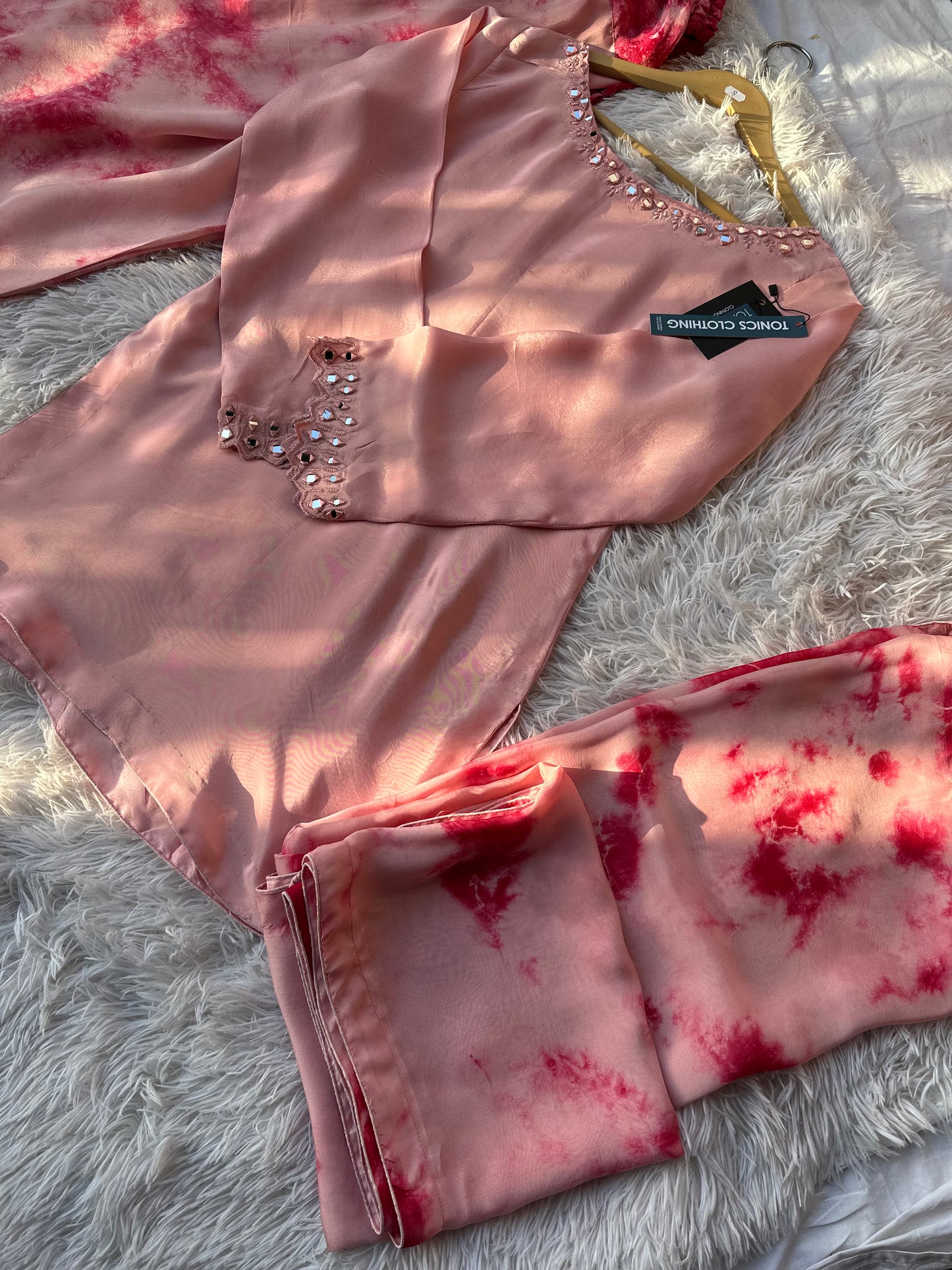 Tye-dye Farshi Shalwar Suit