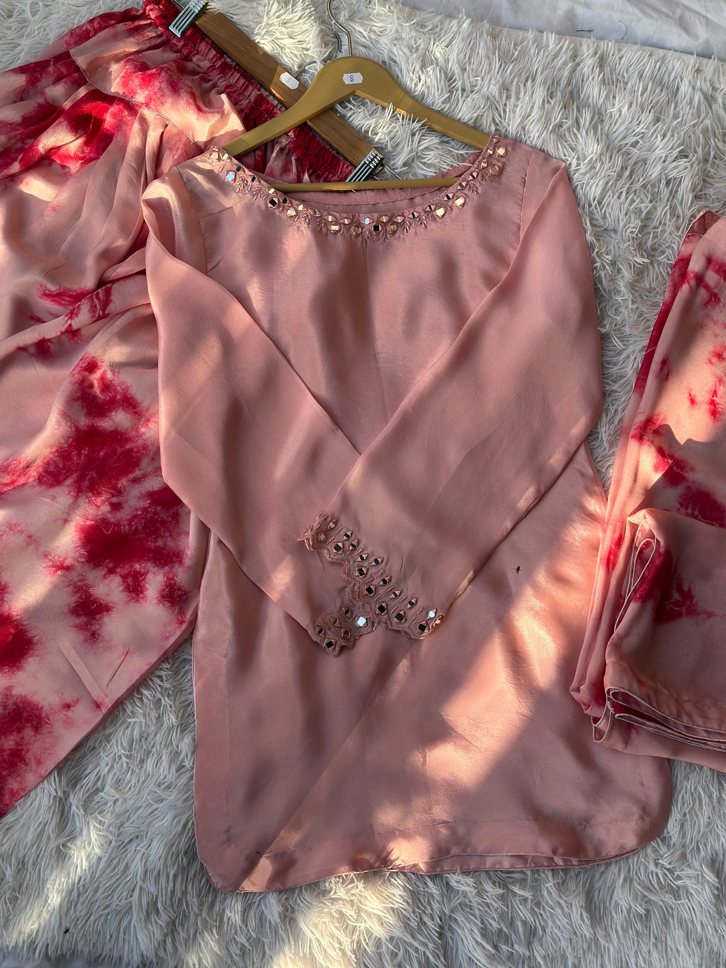 Tye-dye Farshi Shalwar Suit