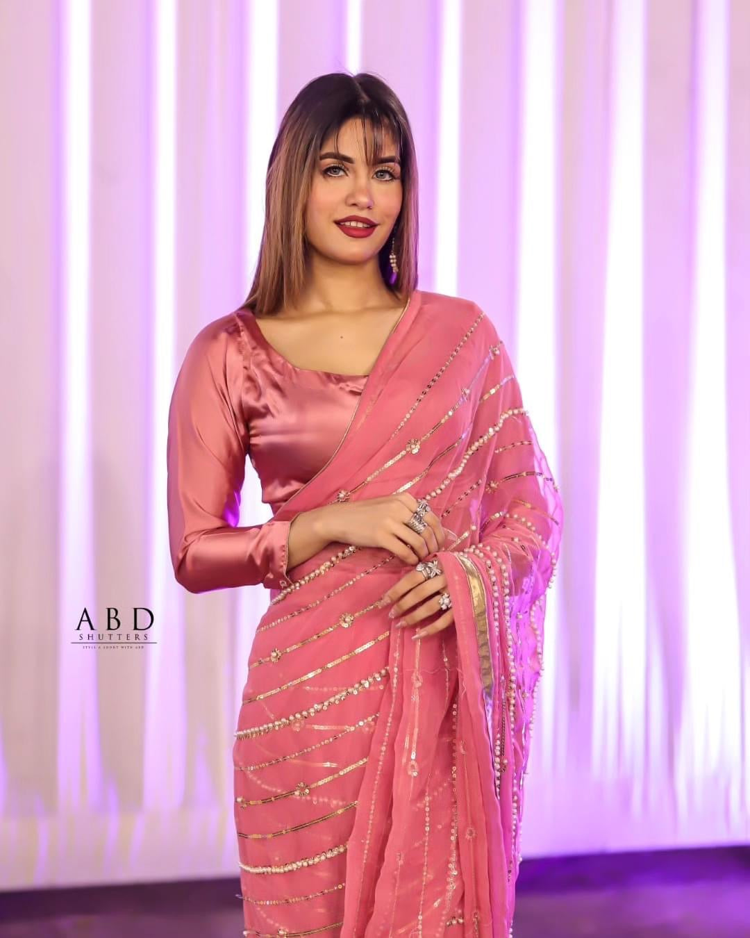Pearls Chiffon Saree