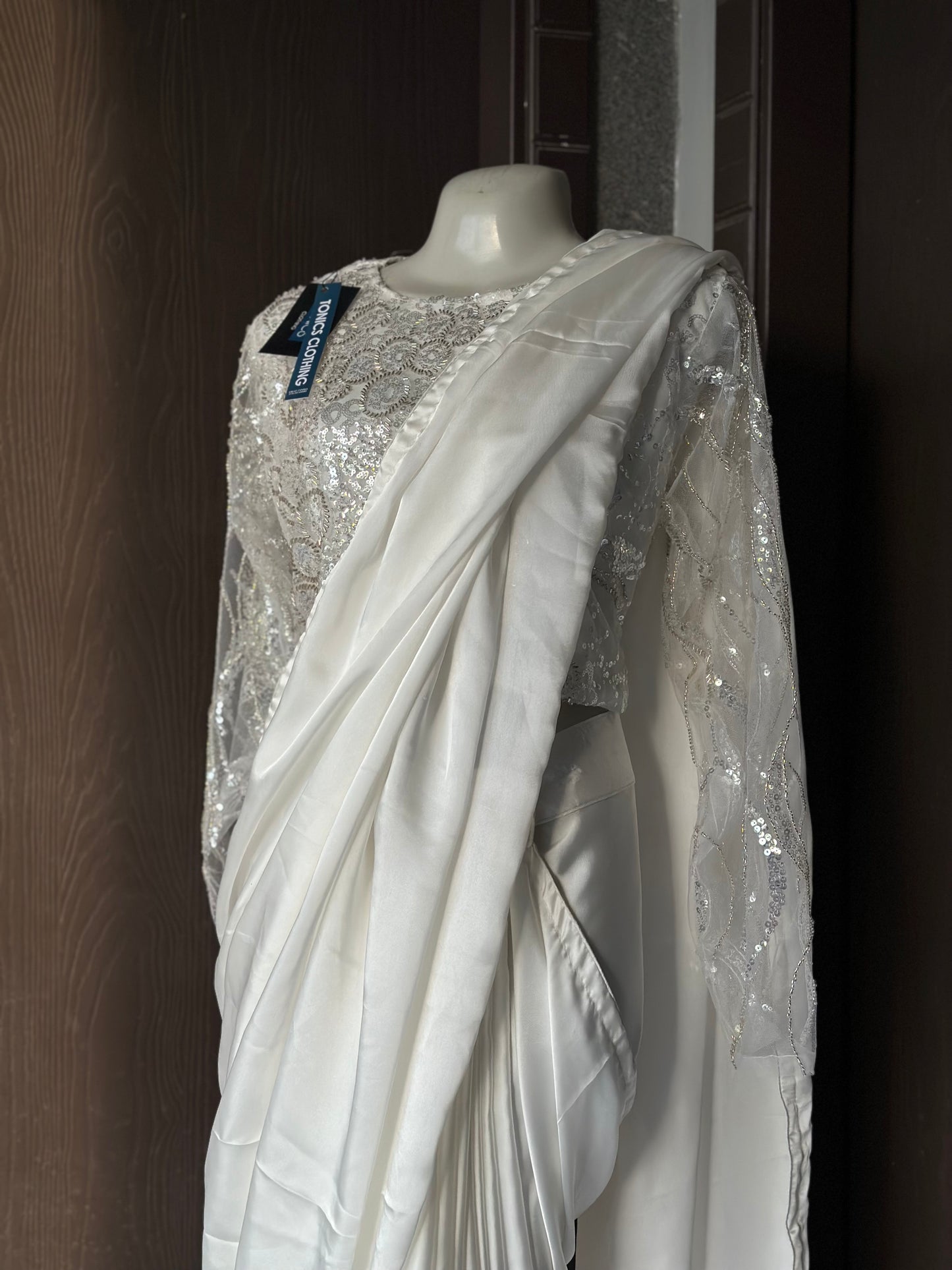Shamoz silk saree | cut moti net blouse