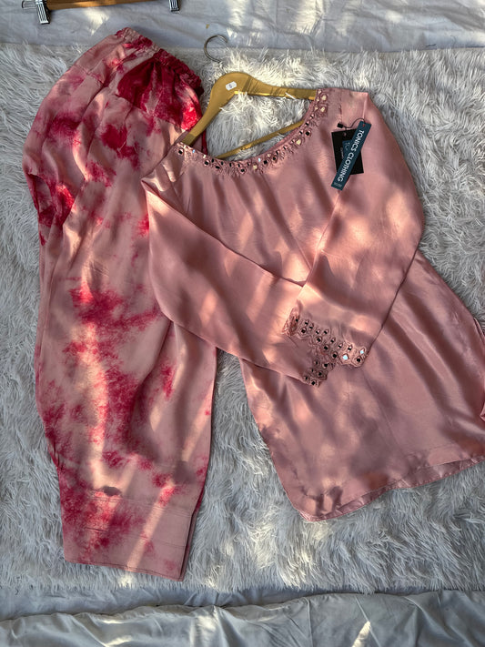 Tye-dye Farshi Shalwar Suit