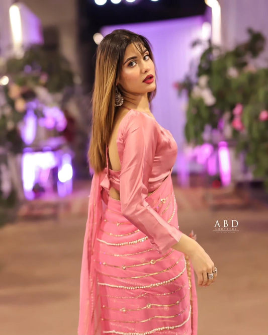 Pearls Chiffon Saree