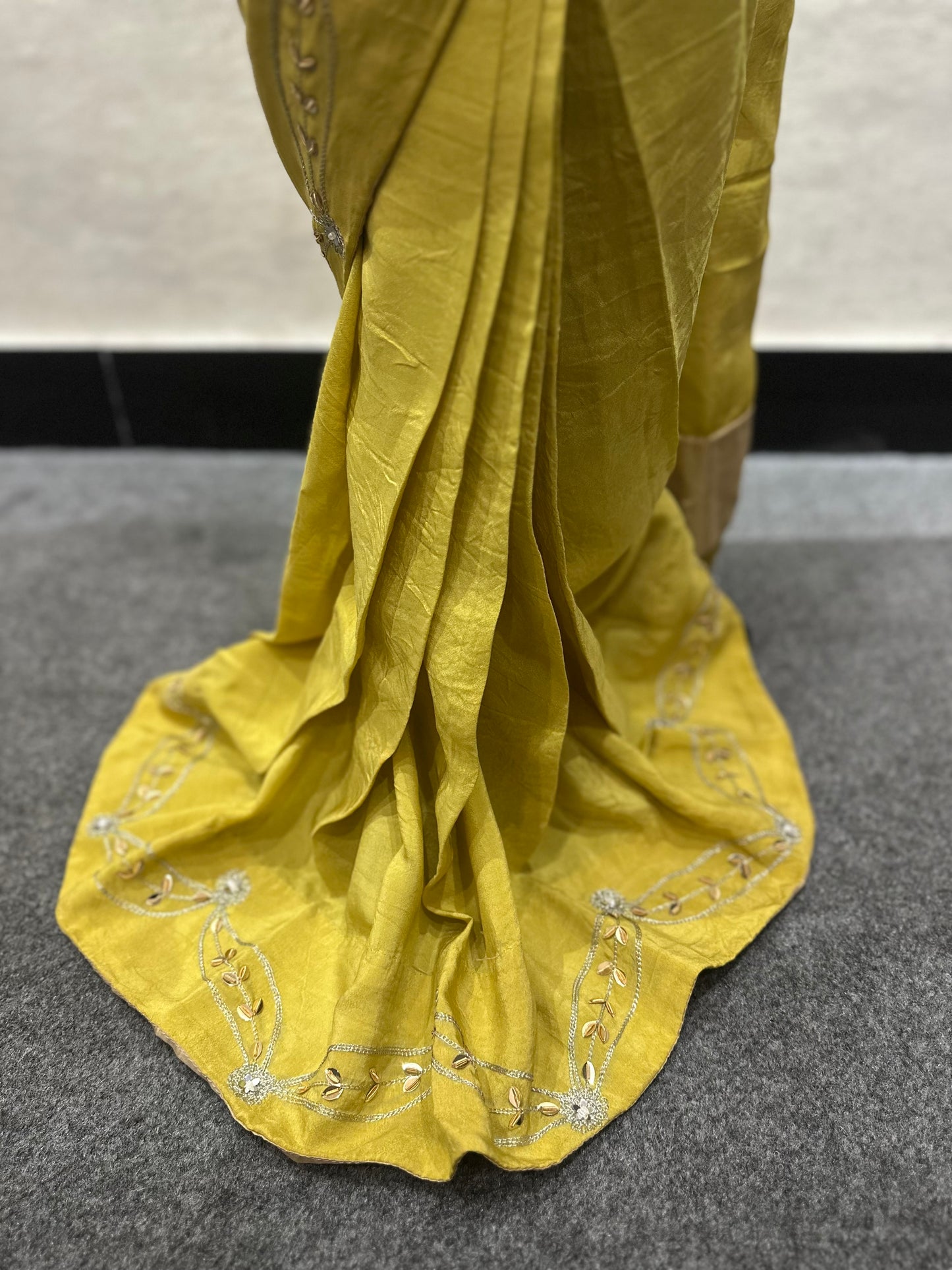 Georgette fabric Saree with Embroidered pallu
